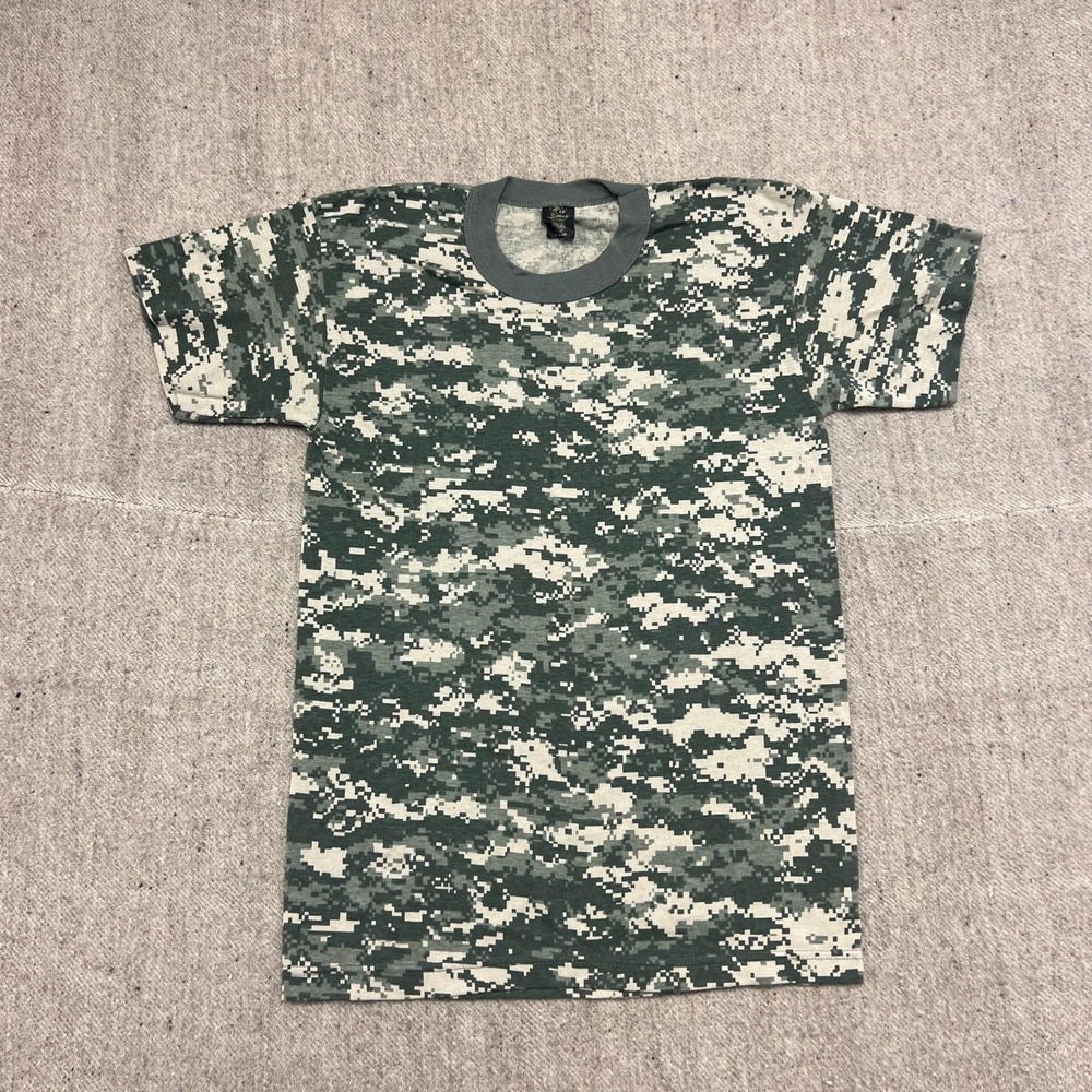 Vintage Digi Camoflauge Shirt Mens Medium Green 1980s‎ Ringer USA UCP